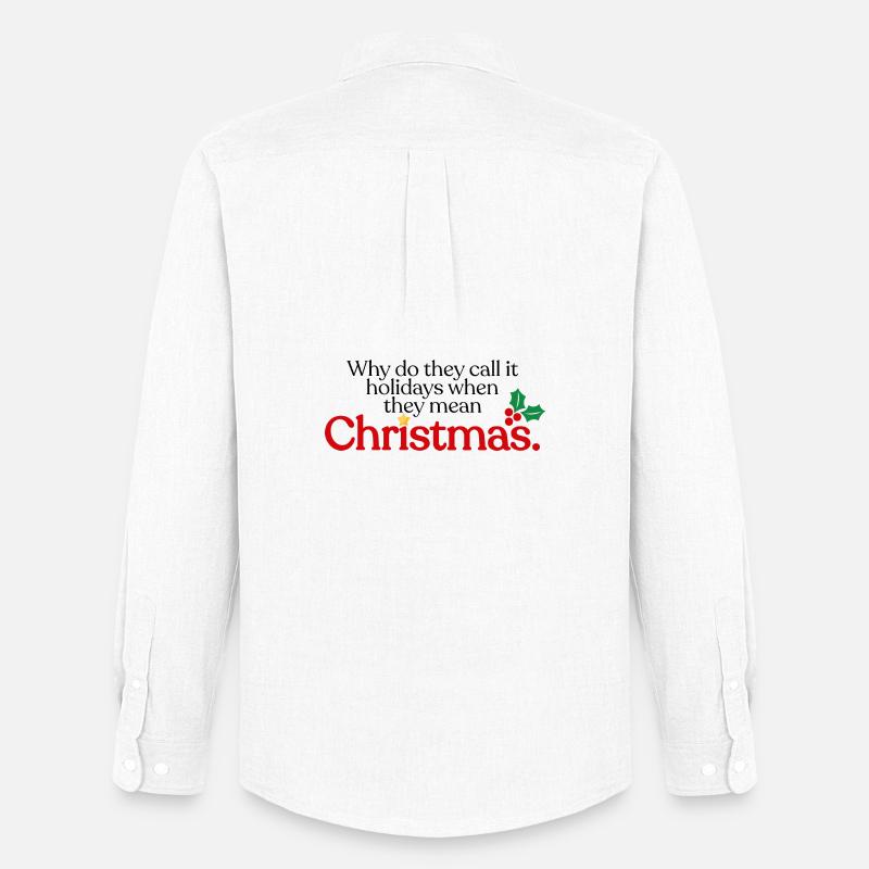Sie bedeuten Weihnachten - Männer Oxford Hemd von Stanley/Stella - Weiß