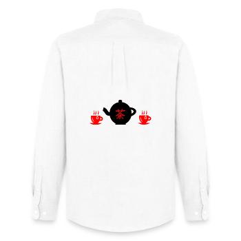 Chinese Tea Ceremony - Men's Oxford Shirt by Stanley/Stella - white - Back - AI Model Male 185 dark (185cm)