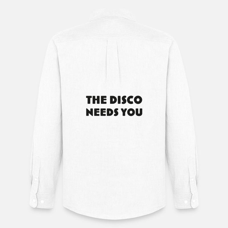 Disco, die dich DISCO-NEEDS-YOU ruft - Männer Oxford Hemd von Stanley/Stella - Weiß