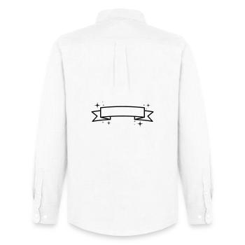 Banner - Insert Text - Men's Oxford Shirt by Stanley/Stella - white - Back - AI Model Male 185 dark (185cm)