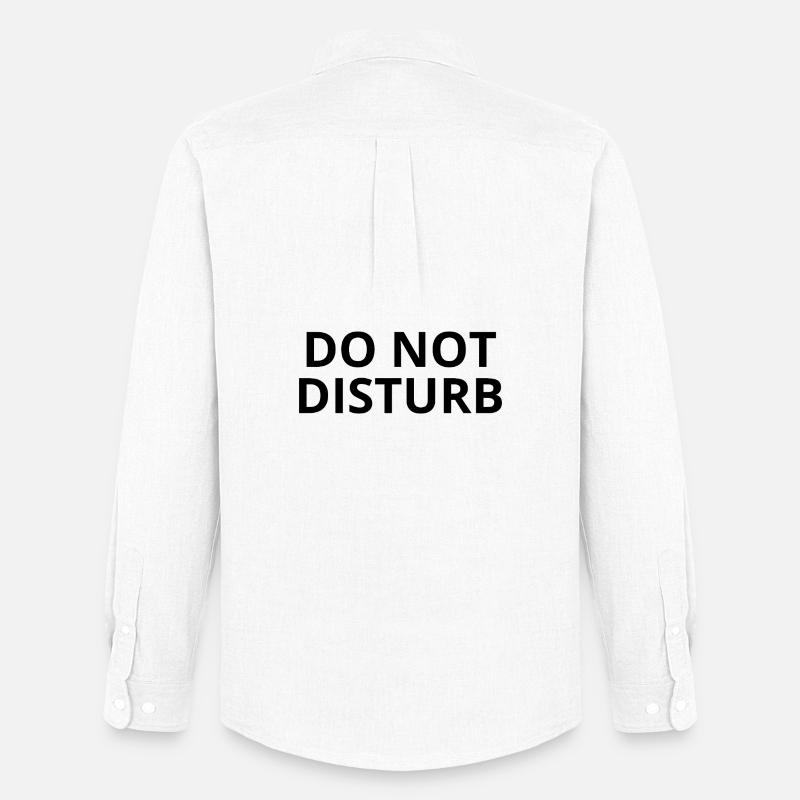 NICHT STÖREN – Minimaler Unisex-Pullover - Männer Oxford Hemd von Stanley/Stella - Weiß