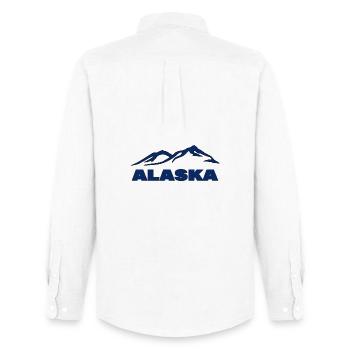 Alaska - Chemise Oxford homme Stanley/Stella - blanc - Dos - AI Model Male 185 dark (185cm)
