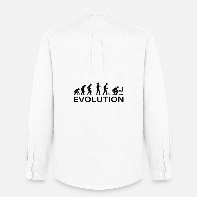 Evolution Gamer | Computer Freak Nerd PC - Männer Oxford Hemd von Stanley/Stella - Weiß