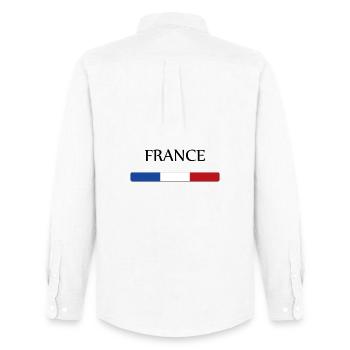 France - Chemise Oxford homme Stanley/Stella - blanc - Dos - AI Model Male 185 dark (185cm)