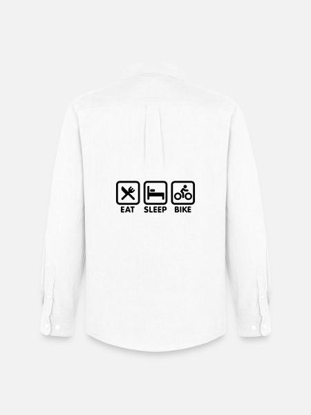 Eat sleep bike - Men's Oxford Shirt by Stanley/Stella - white