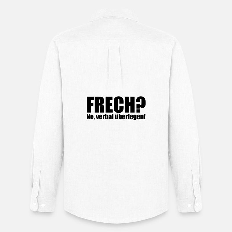 Frech? Ne, verbal überlegen! - Männer Oxford Hemd von Stanley/Stella - Weiß