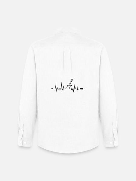Wave Gitarre mit Klinkenstecker-Enden - Männer Oxford Hemd von Stanley/Stella - Weiß