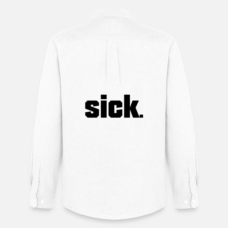 Sick Design - easy - Männer Oxford Hemd von Stanley/Stella - Weiß