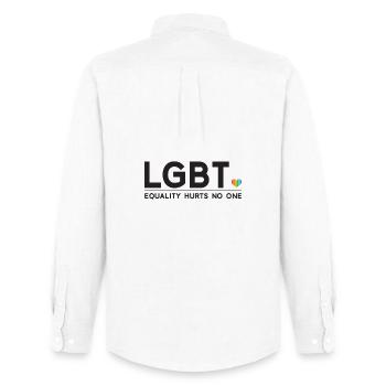 Pride Month - Equality Hurts No One - Men's Oxford Shirt by Stanley/Stella - white - Back - AI Model Male 185 dark (185cm)