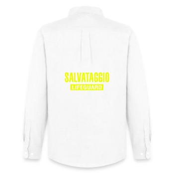 Lifeguard Bold Rescue - Men's Oxford Shirt by Stanley/Stella - white - Back - AI Model Male 185 dark (185cm)