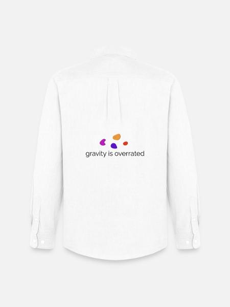 Gravity is overrated - Bouldering Design - Men's Oxford Shirt by Stanley/Stella - white