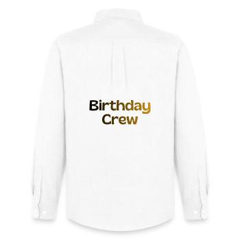 Birthday Crew - Men's Oxford Shirt by Stanley/Stella - white - Back - AI Model Male 185 dark (185cm)