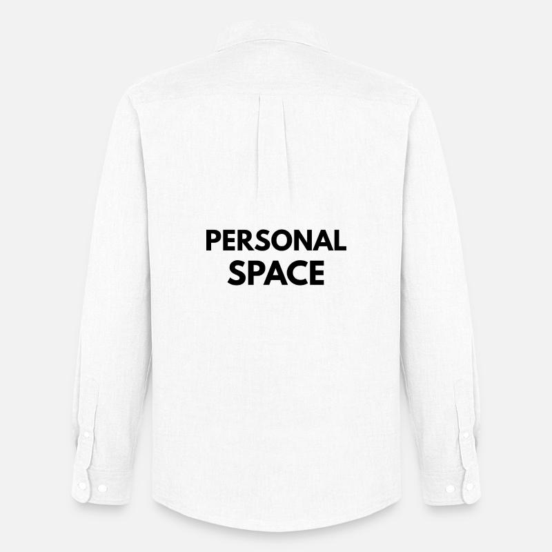 Personal Space Minimal-Quote-Design - Männer Oxford Hemd von Stanley/Stella - Weiß