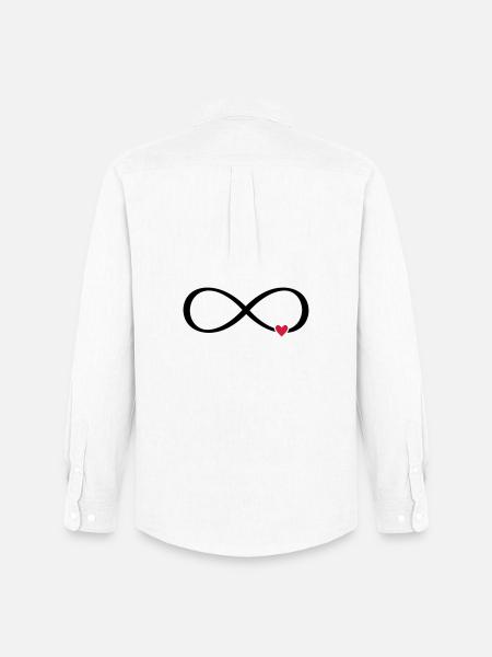 Unendlichkeitszeichen Herz Liebe Geschenk - Männer Oxford Hemd von Stanley/Stella - Weiß