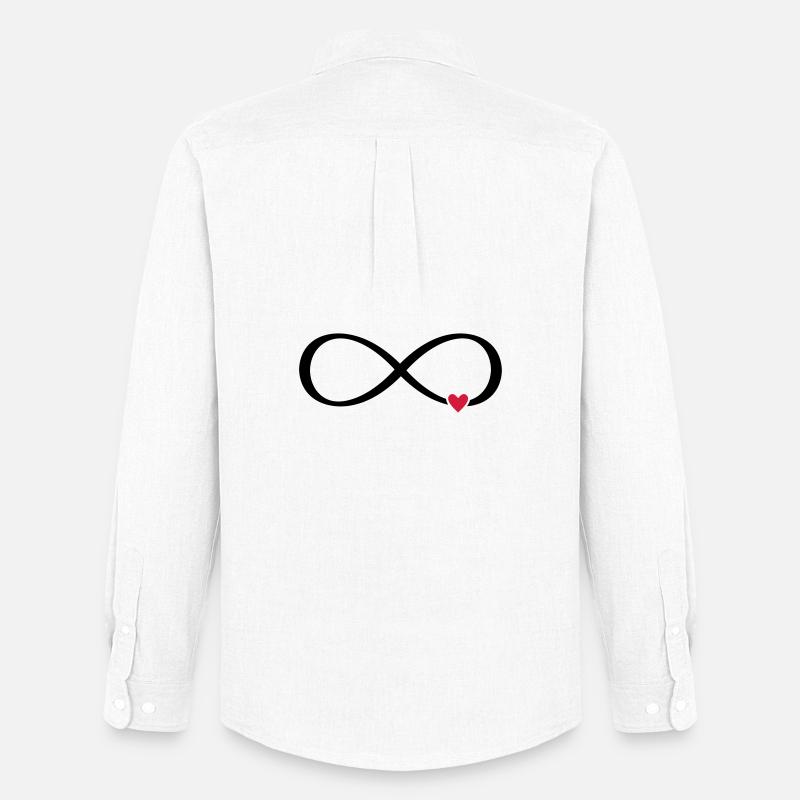 Unendlichkeitszeichen Herz Liebe Geschenk - Männer Oxford Hemd von Stanley/Stella - Weiß