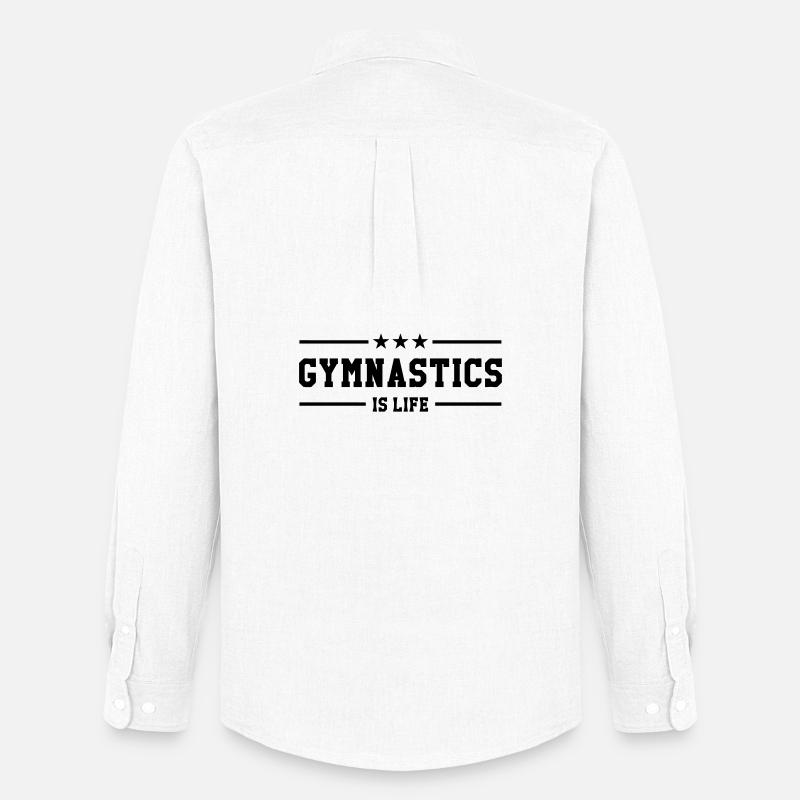 Gymnastics is life - Männer Oxford Hemd von Stanley/Stella - Weiß