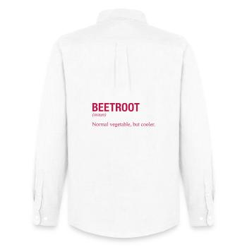BETTERAVE ROTE BETE - Chemise Oxford homme Stanley/Stella - blanc - Dos - AI Model Male 185 dark (185cm)