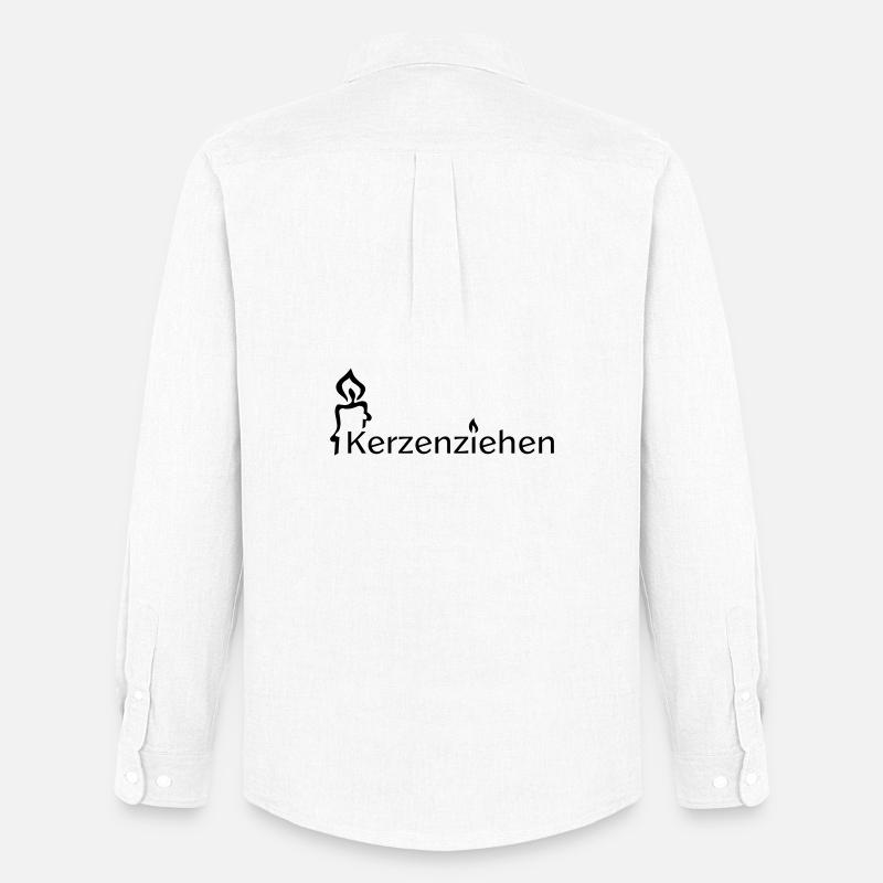 Kerzenziehen - Männer Oxford Hemd von Stanley/Stella - Weiß