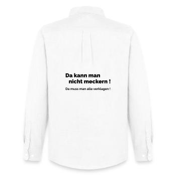 Ne vous plaignez pas - Chemise Oxford homme Stanley/Stella - blanc - Dos - AI Model Male 185 dark (185cm)