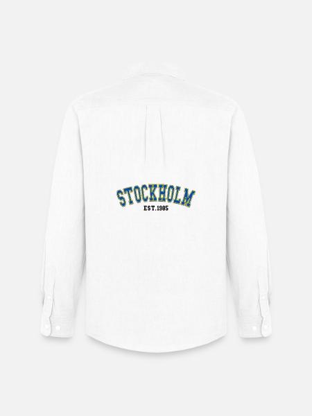 Stockholm Est.1985 - Männer Oxford Hemd von Stanley/Stella - Weiß