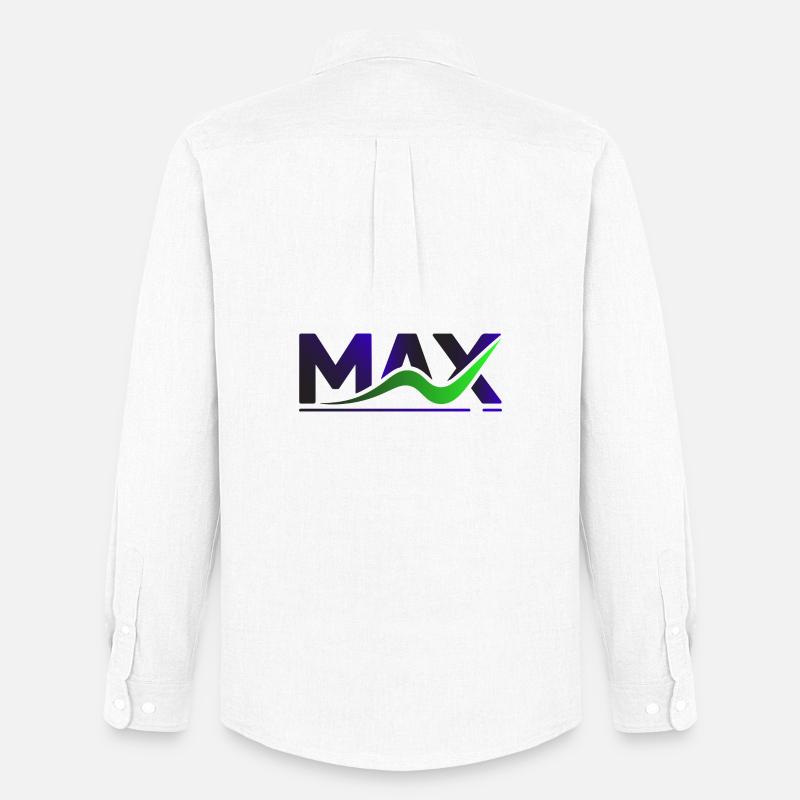 MAX Wave Gradient Logo Tee - Männer Oxford Hemd von Stanley/Stella - Weiß
