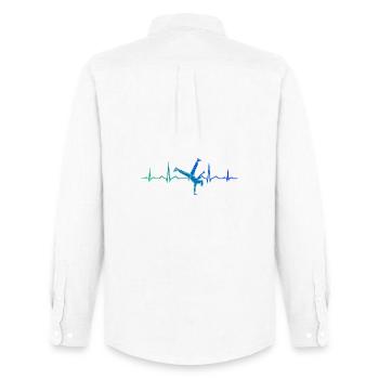 Gift idea for a dance fan with hip-hop dance - Men's Oxford Shirt by Stanley/Stella - white - Back - AI Model Male 185 dark (185cm)
