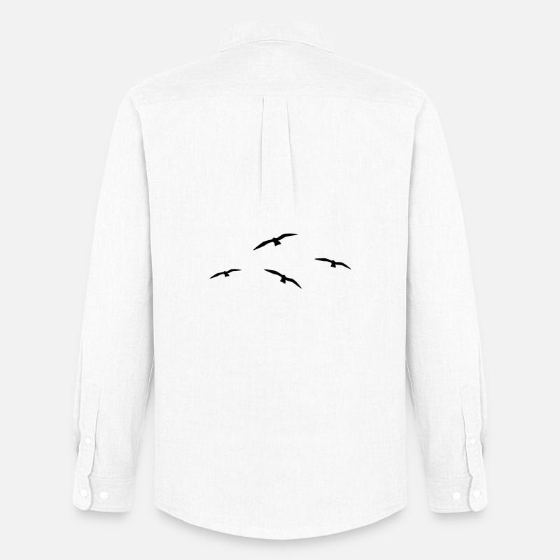 Fliegende Möwe - Männer Oxford Hemd von Stanley/Stella - Weiß