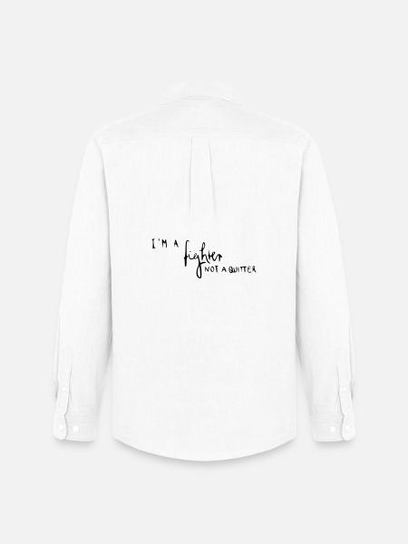 I'm a fighter not a quitter - Men's Oxford Shirt by Stanley/Stella - white