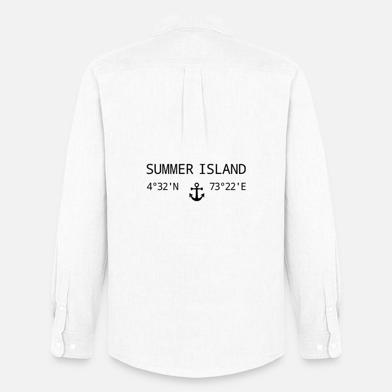 Summer Island Malediven - Männer Oxford Hemd von Stanley/Stella - Weiß