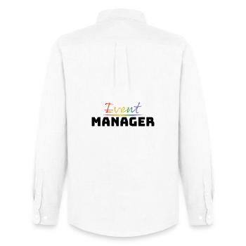 Tshirt for CSD LGBT Event Manager - Men's Oxford Shirt by Stanley/Stella - white - Back - AI Model Male 185 dark (185cm)