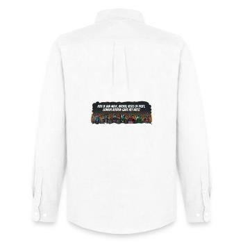 boeren_tshirt_new_landscape_NL - Chemise Oxford homme Stanley/Stella - blanc - Dos - AI Model Male 185 dark (185cm)