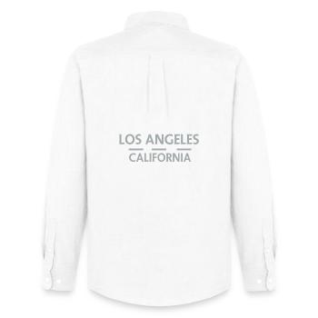 Los Angeles California - Men's Oxford Shirt by Stanley/Stella - white - Back - AI Model Male 185 dark (185cm)