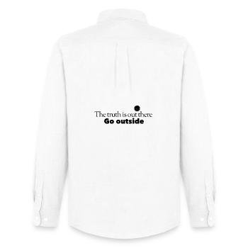 Go outside - Men's Oxford Shirt by Stanley/Stella - white - Back - AI Model Male 185 dark (185cm)