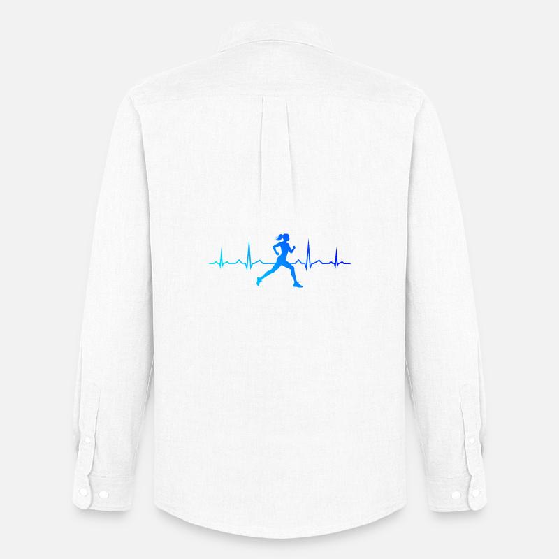 Geschenkidee für eine Running mit Running - Männer Oxford Hemd von Stanley/Stella - Weiß