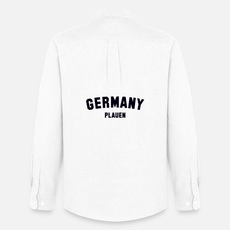 PLAUEN Germany - Männer Oxford Hemd von Stanley/Stella - Weiß