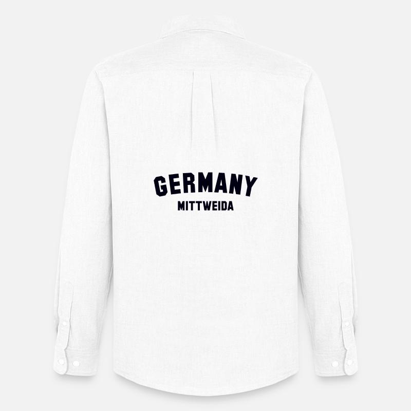 MITTWEIDA Germany - Männer Oxford Hemd von Stanley/Stella - Weiß