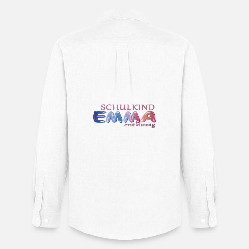 Schulkind Emma Schule - Männer Oxford Hemd von Stanley/Stella - Weiß
