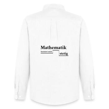 Mathematik fasziniert - Männer Oxford Hemd von Stanley/Stella - Weiß - Hinten - AI Model Male 185 dark (185cm)