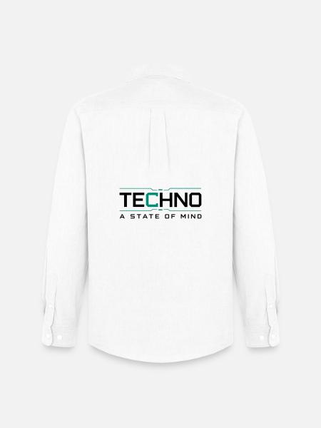 Techno - A State of Mind - Men's Oxford Shirt by Stanley/Stella - white