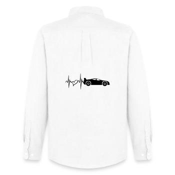 Sports car heart rate cardio - Men's Oxford Shirt by Stanley/Stella - white - Back - AI Model Male 185 dark (185cm)