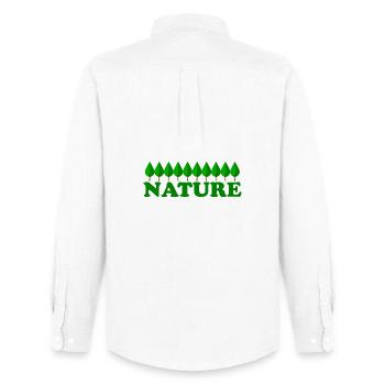 Nature - Chemise Oxford homme Stanley/Stella - blanc - Dos - AI Model Male 185 dark (185cm)
