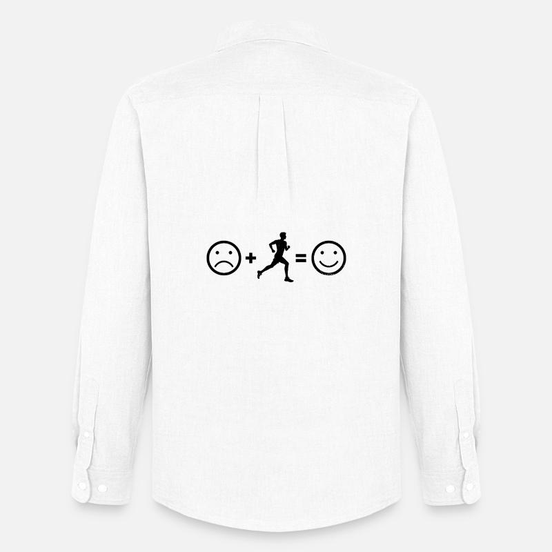 Geschenkidee für einen Running mit Running - Männer Oxford Hemd von Stanley/Stella - Weiß