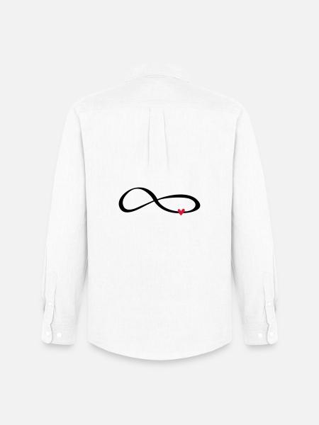 Infinity sign symbol gift love - Men's Oxford Shirt by Stanley/Stella - white