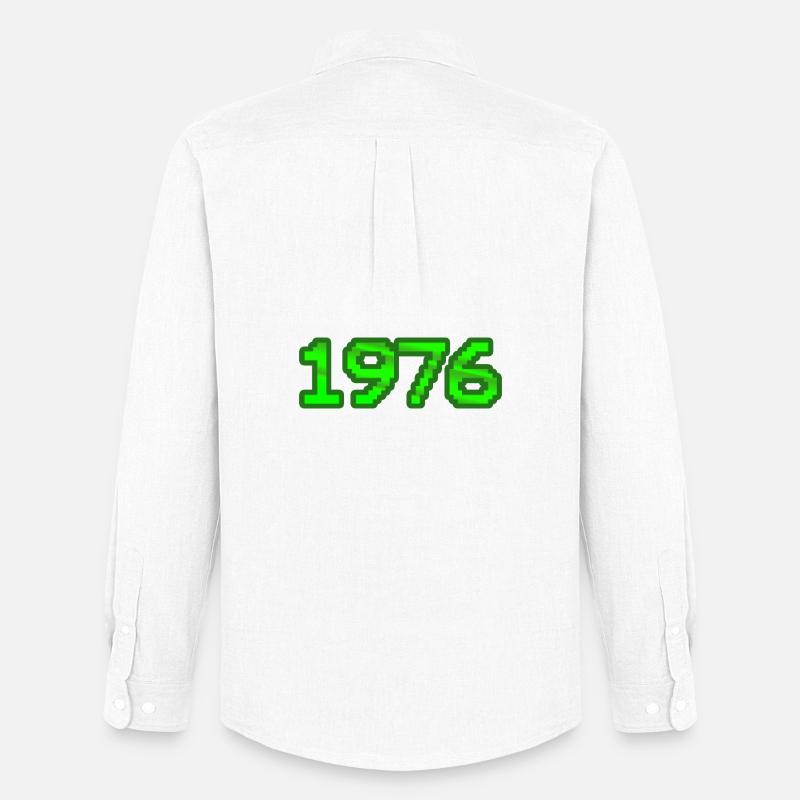 Nerd 1976 - Männer Oxford Hemd von Stanley/Stella - Weiß