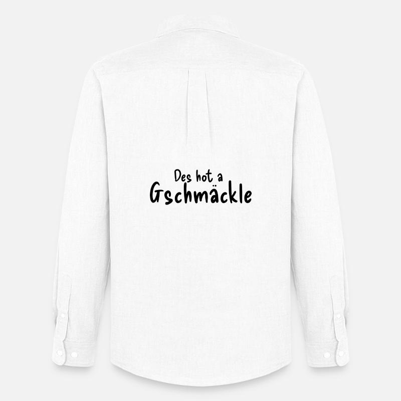 Gschmäckle - Männer Oxford Hemd von Stanley/Stella - Weiß