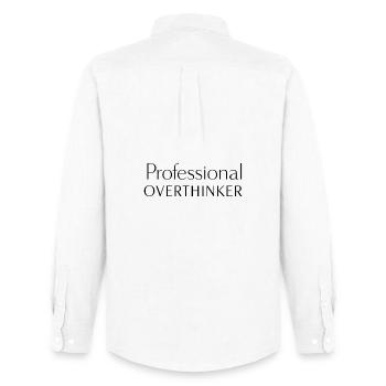 Professional Overthinker Minimalist - Men's Oxford Shirt by Stanley/Stella - white - Back - AI Model Male 185 dark (185cm)