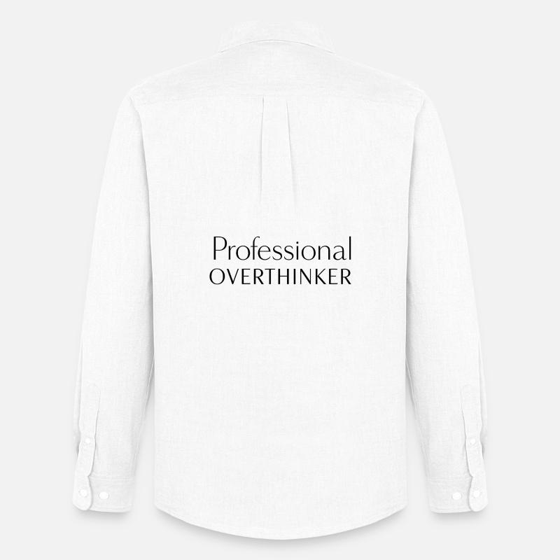 PROFESSIONAL OVERTHINKER Minimalist - Männer Oxford Hemd von Stanley/Stella - Weiß