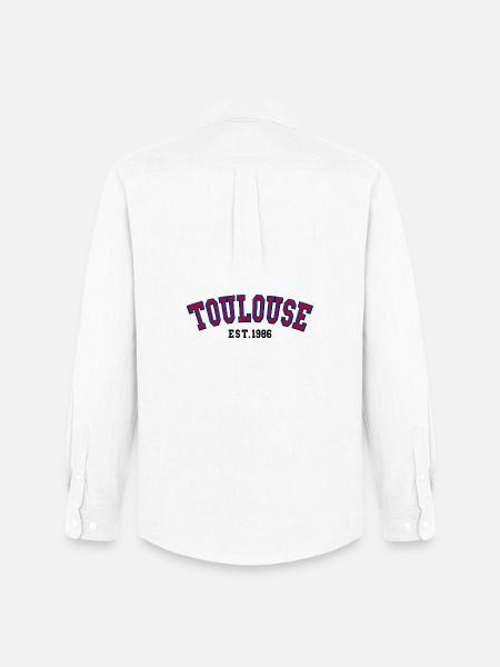 Toulouse gegründet 1986 - Männer Oxford Hemd von Stanley/Stella - Weiß