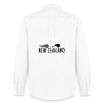 New Zealand Kiwi Sailing Rugby Maori - Men's Oxford Shirt by Stanley/Stella - white - Back - AI Model Male 185 dark (185cm)