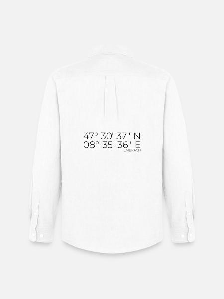 Coordonnées Embrach, Suisse - Chemise Oxford homme Stanley/Stella - blanc